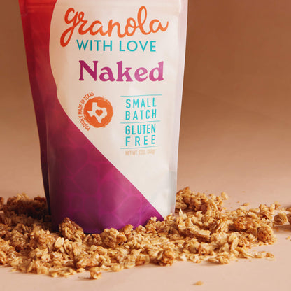 Naked granola yogurt parfait Dallas single bag healthy breakfast berries